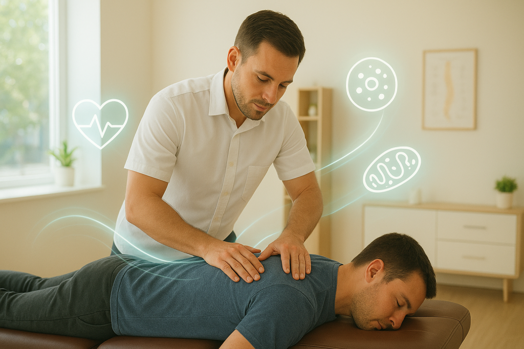 Chiropractor in Overland Park providing gentle spinal adjustment for metabolic health and wellness, supporting energy, balance, and optimal vitality.