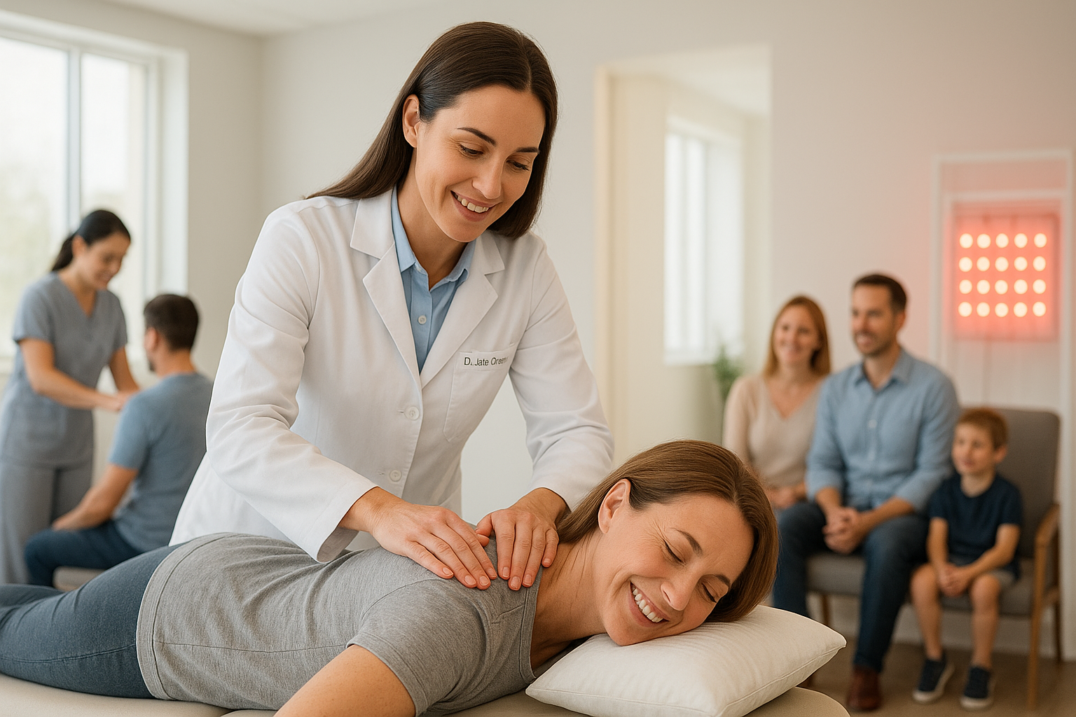 Dr. Jake Davidson providing spinal adjustment at Davidson Family Wellness, the best chiropractic clinic in Overland Park, Kansas
